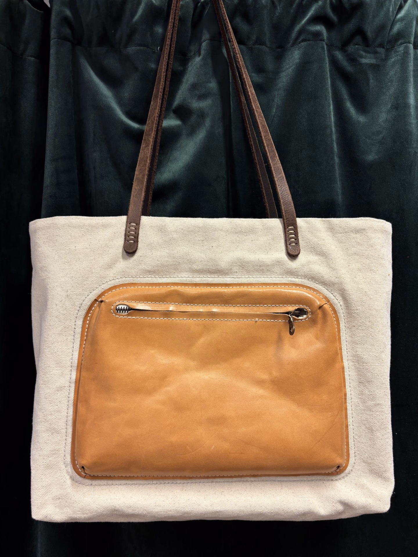 Veske i canvas og skinn LMT